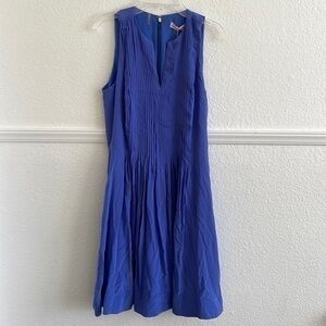 Rebecca Taylor silk sleeveless pin tuck dress color Aruba size 2